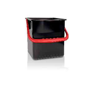 Bucket 6 L-R black Handle red